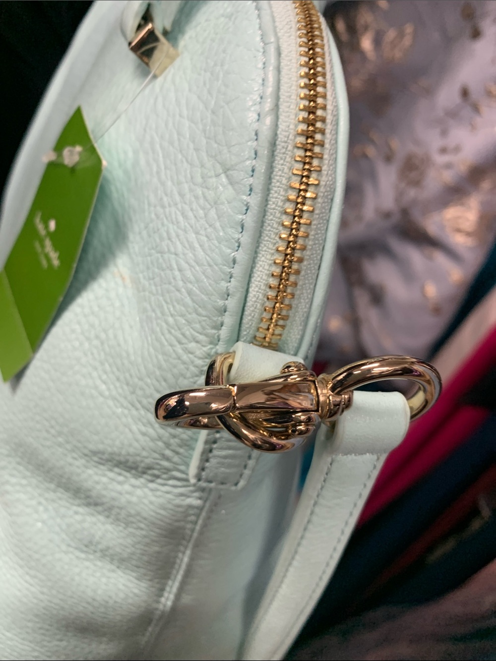 kate spade Mint Green Pebbled Leather Shoulder Bag - Picture 5 of 10